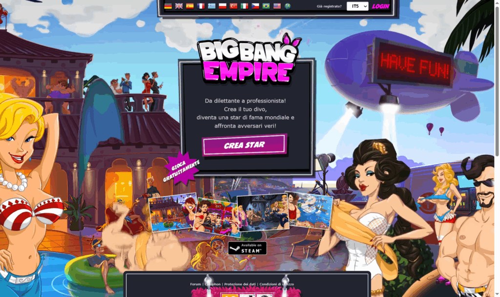 big bang empire giochi erotici online