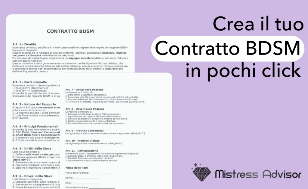 contratto bdsm